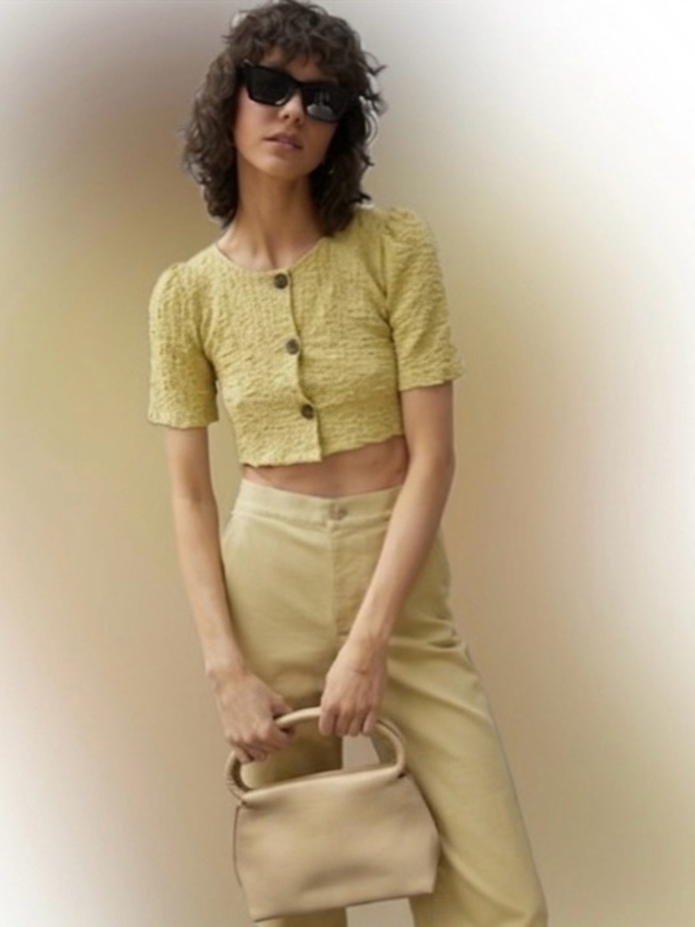 Oak + Fort Double Handle Mini Bag | Dark Beige